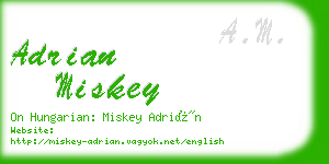 adrian miskey business card